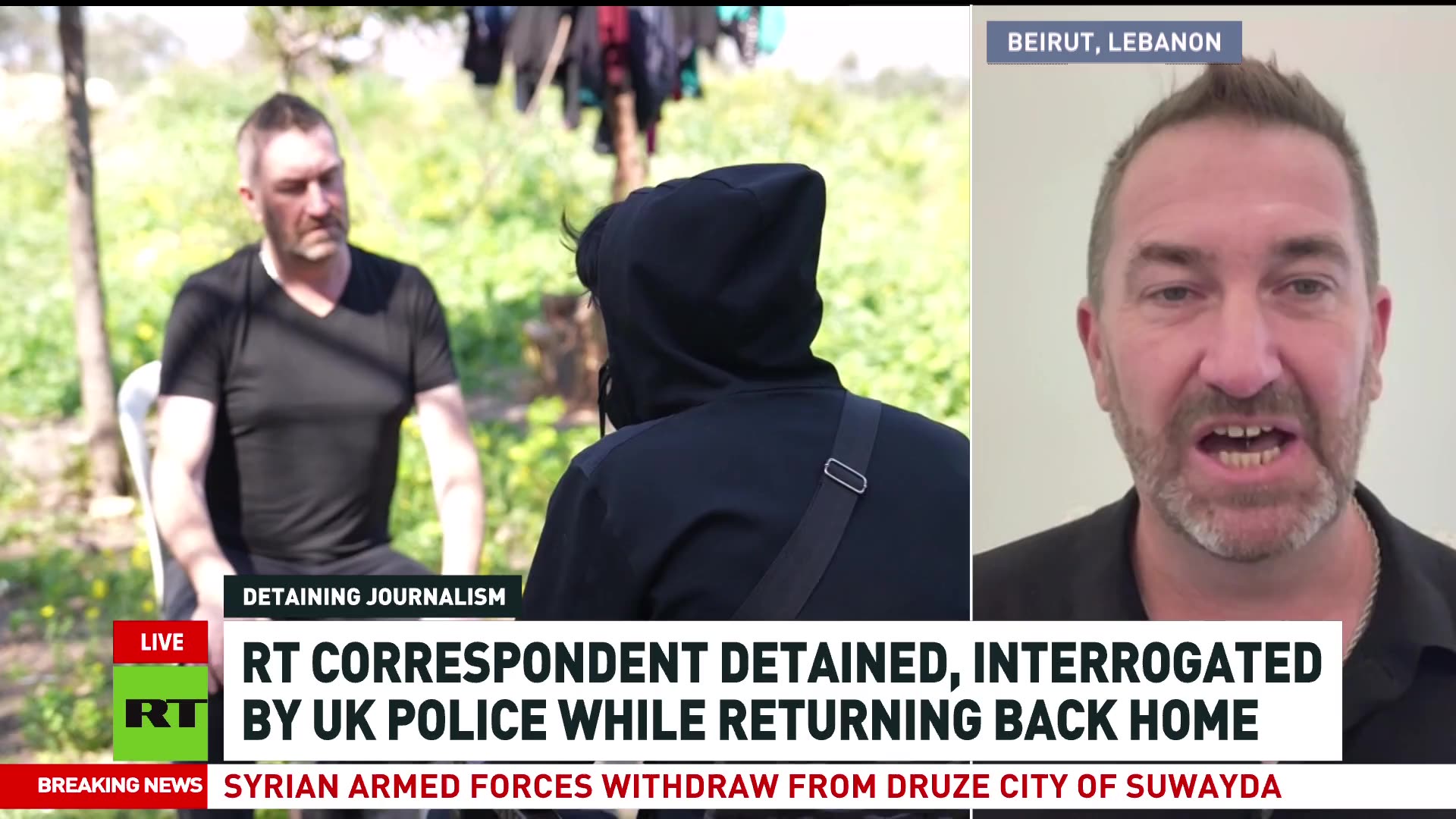 Deemed terrorist for reporting terrorist crimes by regime supported by British state — Steve Sweeney