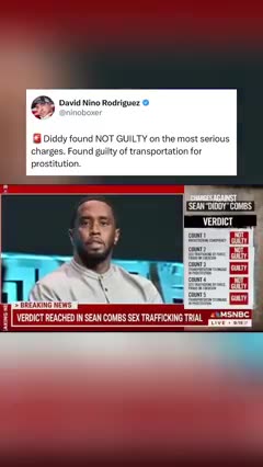 Nino - Diddy found NOT GUILTY by jury for the most serious charges