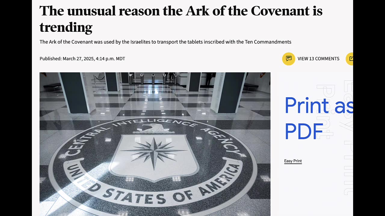 THE MEDIA IS TALKING ABOUT THE DISCOVERY OF THE ARK OF THE COVENANT