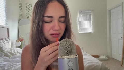 Asmr up close rambling mouth sounds