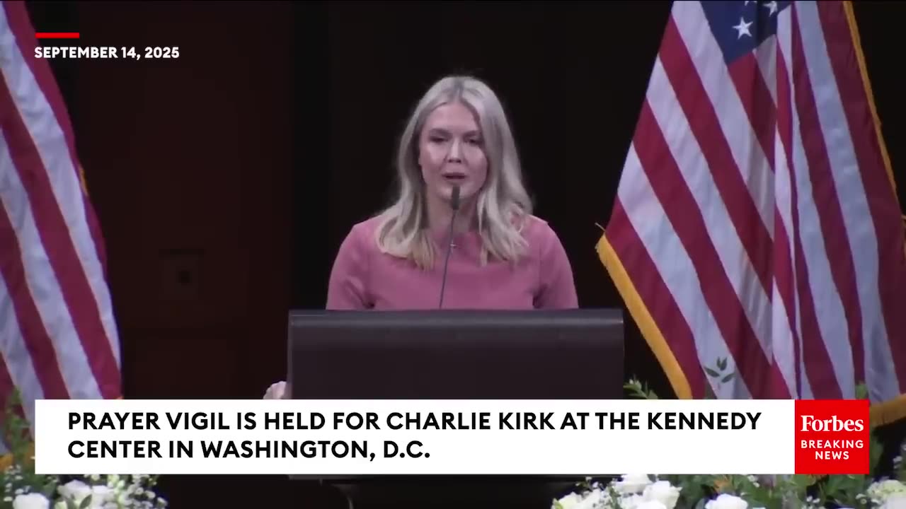 Karoline Leavitt Delivers Moving Tribute To Charlie Kirk At Memorial Service In D.C