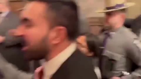Zohran Mamdani Fights with Police to get to Tom Homan 2025