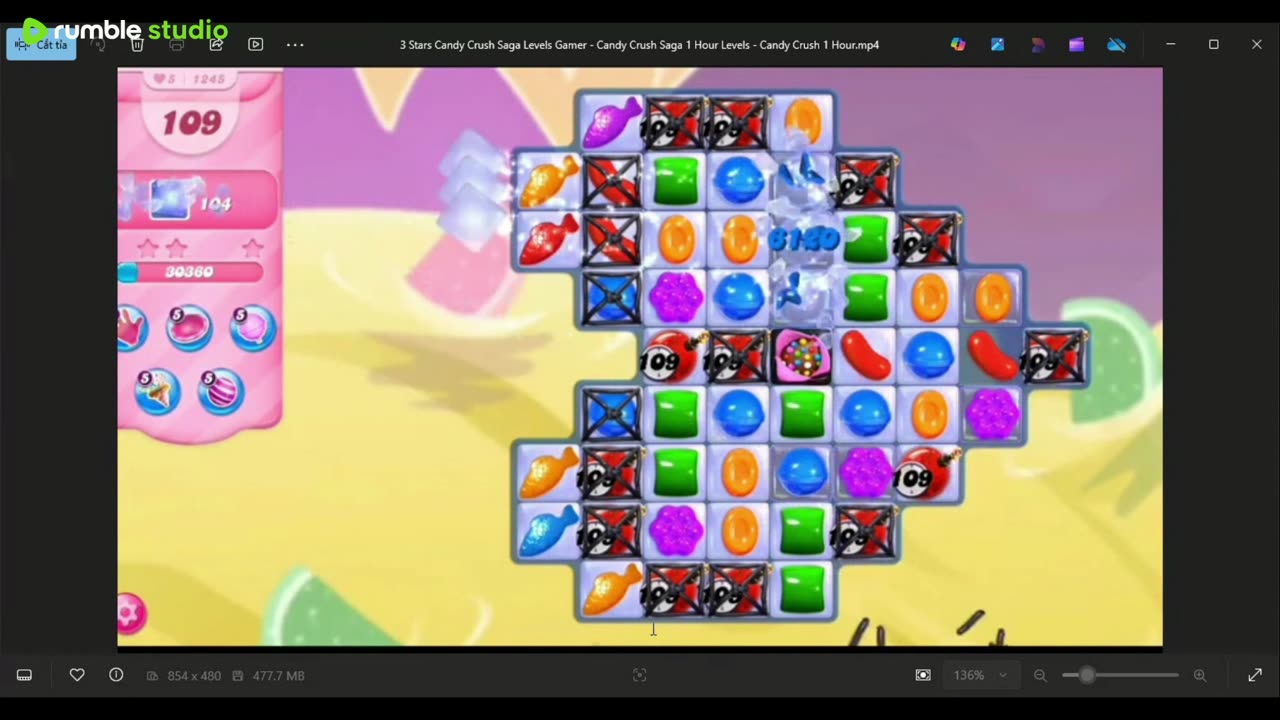 LIVE 3 Star Candy Crush Saga 1 Hour Levels