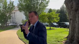 Democrat Rep. Tom Suozzi FAKES a phone call to dodge questions from a reporter