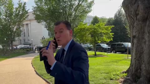 Democrat Rep. Tom Suozzi FAKES a phone call to dodge questions from a reporter