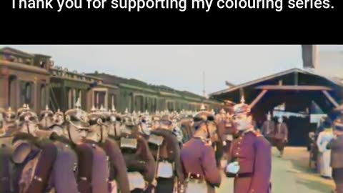 Troops Realize They're Being Filmed 1914 #ColourisedHistory