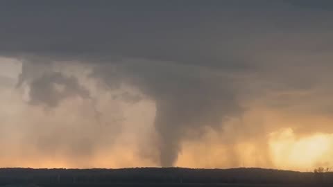 Video: Tornado on the ground north of Omaha, Nebraska.