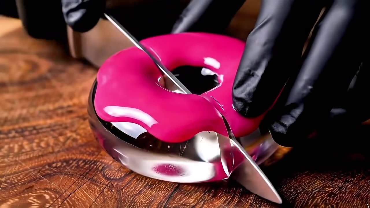 Glass Cake Cutting ASMR-Part 2 follow for more