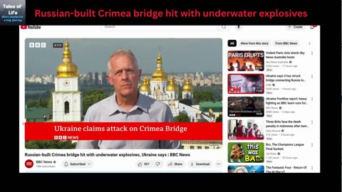 Russian-built Crimea bridge hit with underwater explosives