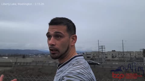 Patriot Front Spotted On 1-90 Eastbound Overpass in Liberty Lake, Washington
