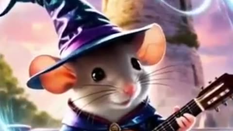 magic rat #shorts#viralvideo#cute#ai#guitar#mouse#magic