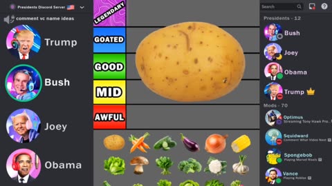 US Presidents Rank Vegetables Part Two