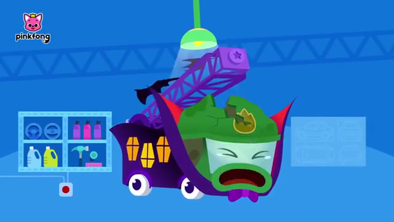 Zombie Police car brocken - Nursery Rhymes for kids with Cartoon