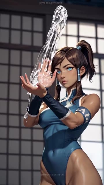 Katara started using waterbending in the real world