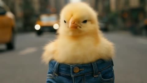 “El pollito con bluyin que conquistó las calles de EE.UU 🐥👖😂”