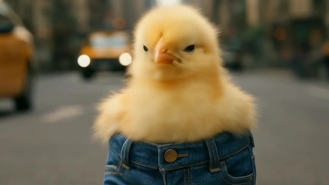 “El pollito con bluyin que conquistó las calles de EE.UU 🐥👖😂”