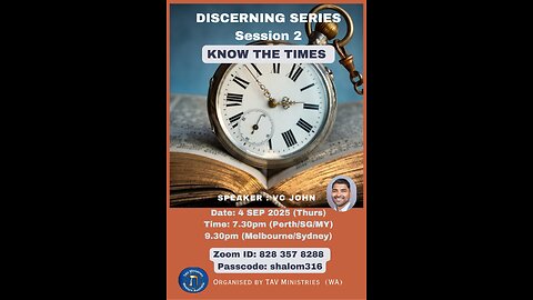 Discerning series, Session 2: Know the times. Spotlight: Sons of Issachar.