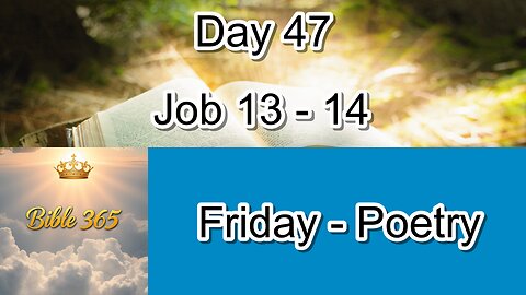 Bible 365 - Day 47: Poetry - Job 13-14