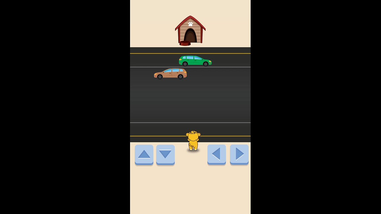 dog crossing the Road