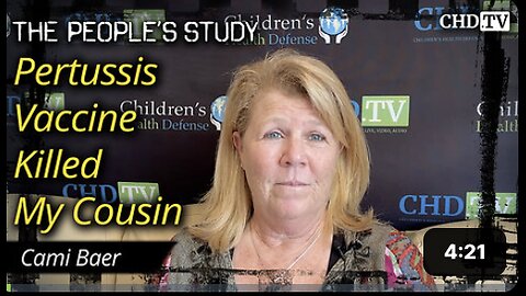 Pertussis Vaccine Killed My Cousin