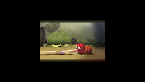 Larva.The straw