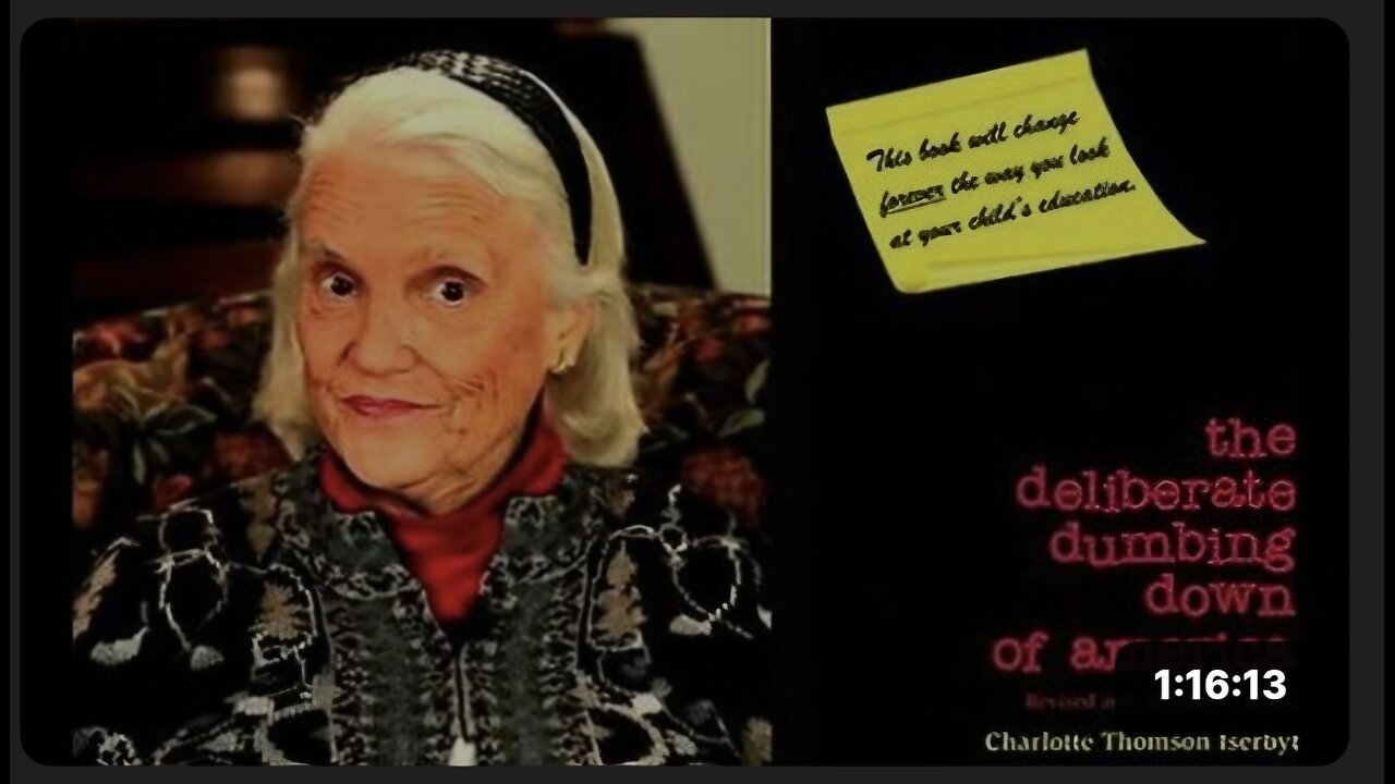 2012 The Alex Jones Vault- Charlotte Iserbyt: The Deliberate Dumbing Down of America