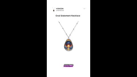 Frozen Sunset Oval Necklace