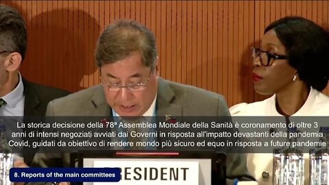 NOTIZIE DAL MONDO Approvato l'accordo OMS a Ginevra in Svizzera sulle 'future plandemie', l'Italia si astiene 'per riaffermare la sovranità dei singoli Stati' L'Italia è tra gli 11 Stati membri dell'Oms astenuti