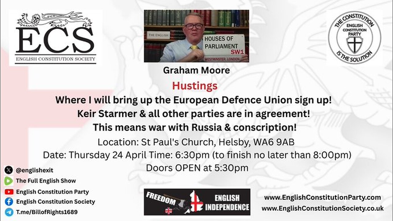 Hustings 24 04 2025 - Please come England needs you