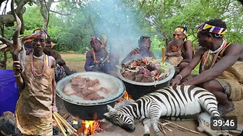 Hadzabe Tribe Hunt Biggest Kudu For Lunch On Xmass __ Hadza Hunters