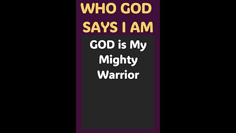 GOD IS MY MIGHTY WARRIOR #wordofgod #Jesus #God #warrior #spirituality #power #anxious #strength