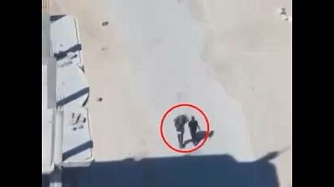 Hamas carrying explosives. Drone attack.