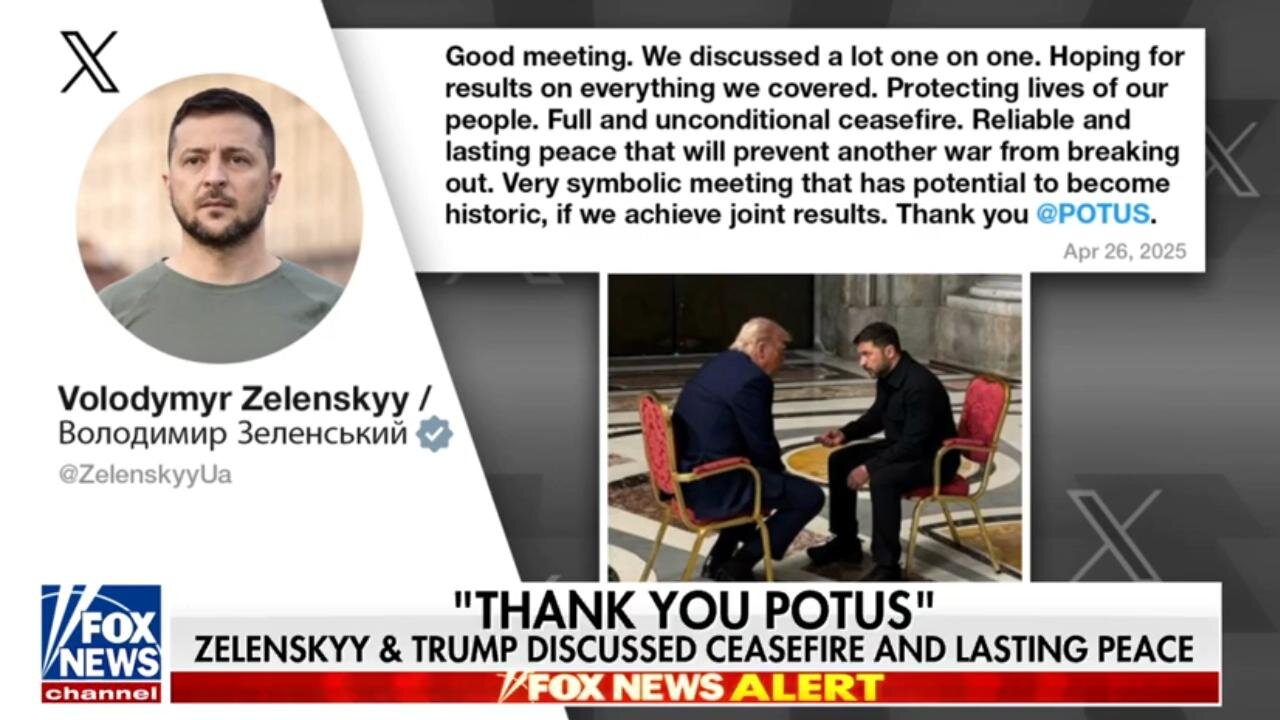 'WHAT A DIFFERENCE': President Trump & Zelensky discuss 'lasting peace'