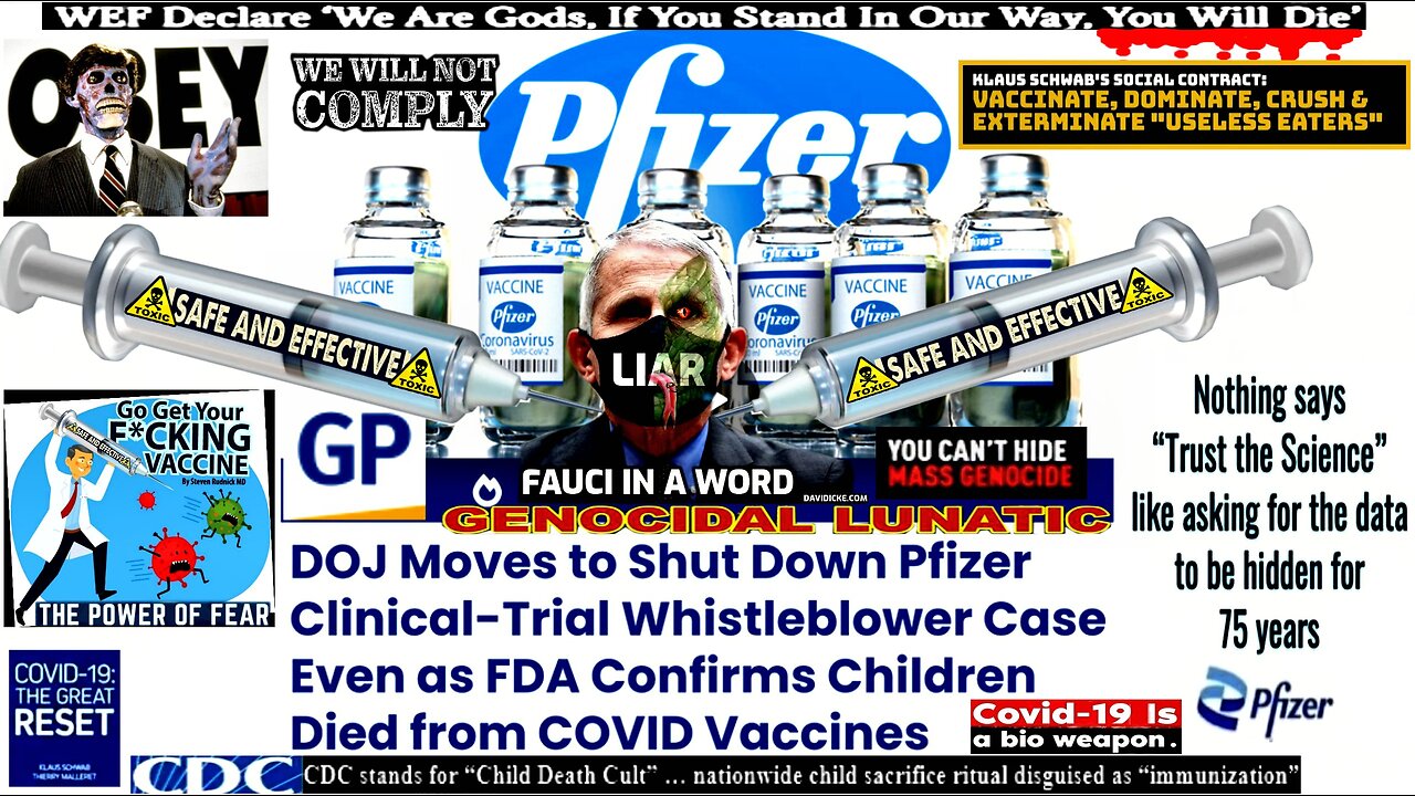 DOJ Moves to Shut Down Pfizer Clinical-Trial Whistleblower Case Even as FDA Confirms Children Died