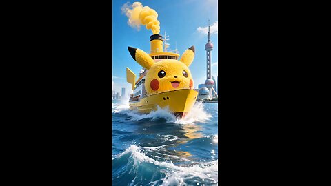 World’s Cutest Ship 🚢⚡ Pikachu Cruise on the Ocean 🌊🐭