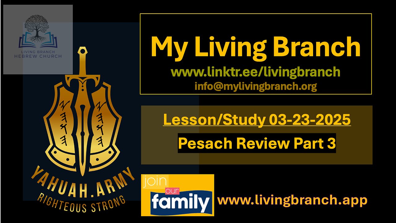 03-23-2025 Preparation for Pesach (Passover) Review Part 3 𐤉𐤄𐤅𐤄