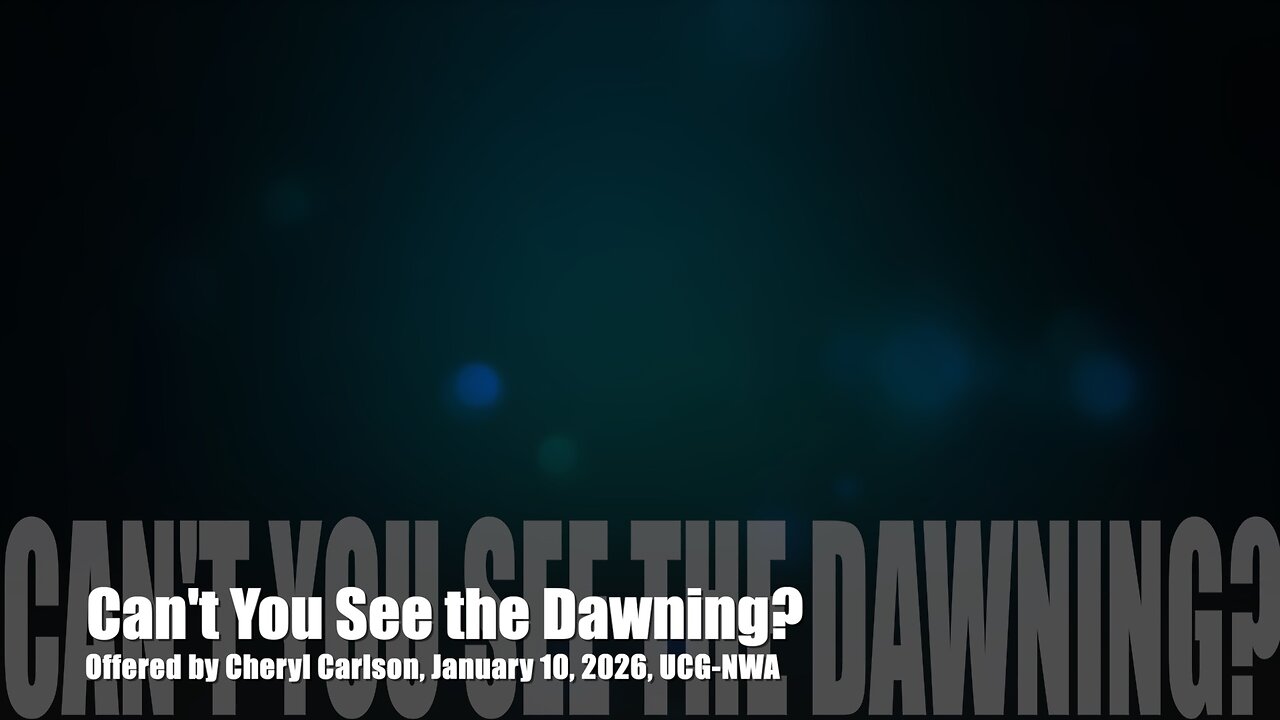 Can't You See the Dawning?, by Cheryl Carlson