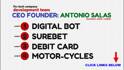 DIGITAL BOT SUREBET DIGICOIN - 2 SYSTEMS 4 PRODUCTS - FOUNDER CEO ANTONIO SALAS - TOP TEAM ROB BUSER
