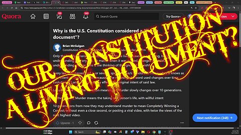 CONSTITUTION LIVING DOCUMENT OF NOT?