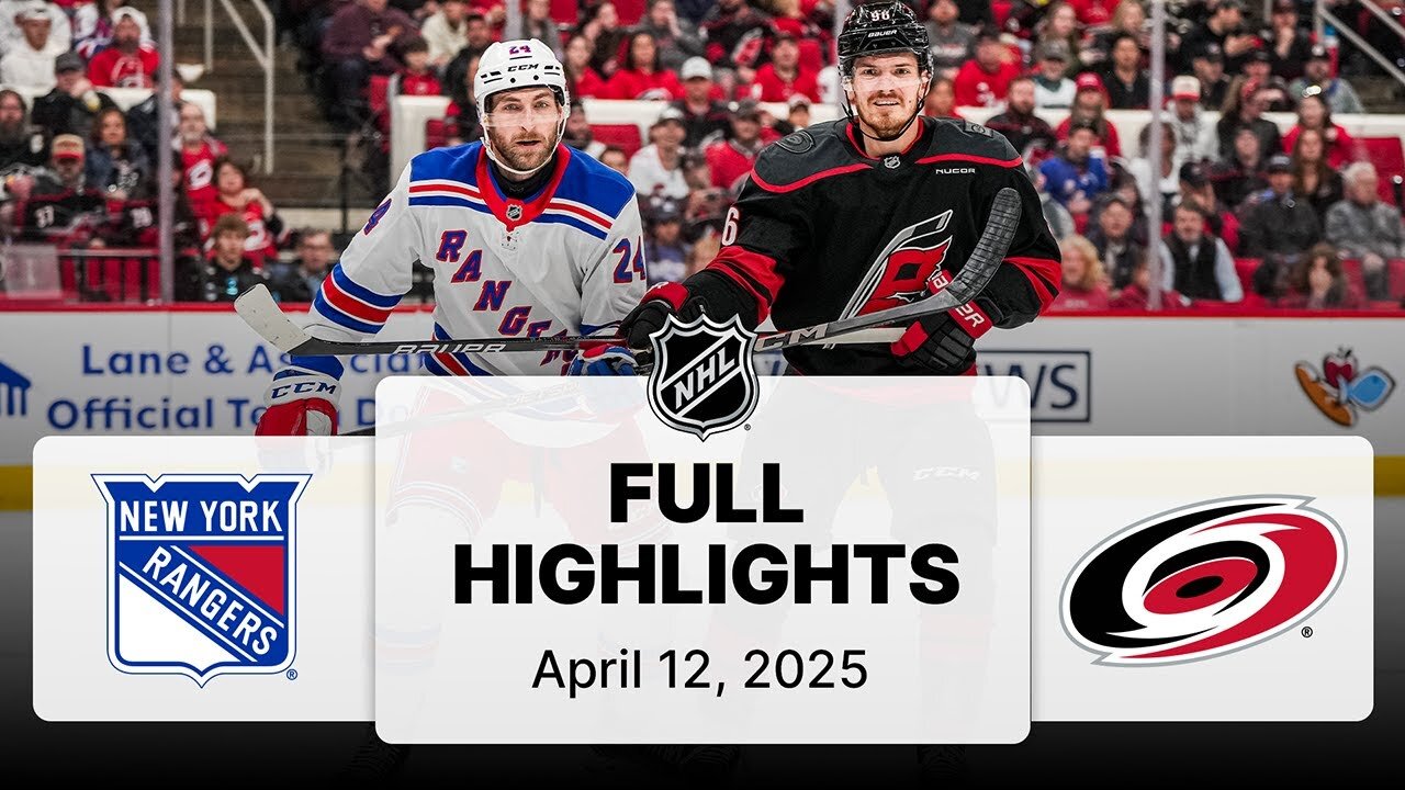 NHL Highlights | Rangers vs. Hurricanes | April 12, 2025