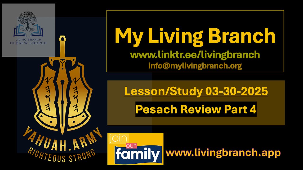 03-30-2025 Preparation for Pesach (Passover) Review Part 4 𐤉𐤄𐤅𐤄
