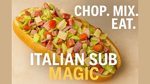 Fresh Italian Chopped Sub | Deli Meats, Crisp Veggies & Zesty Dressing!
