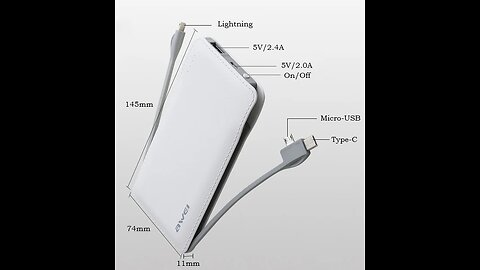 Power Bank That Hides Charging Cables - Bring One and Charge All