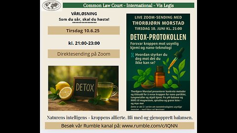 11.6: DETOX-PROTOKOLLEN med Thorbjørn Morstad