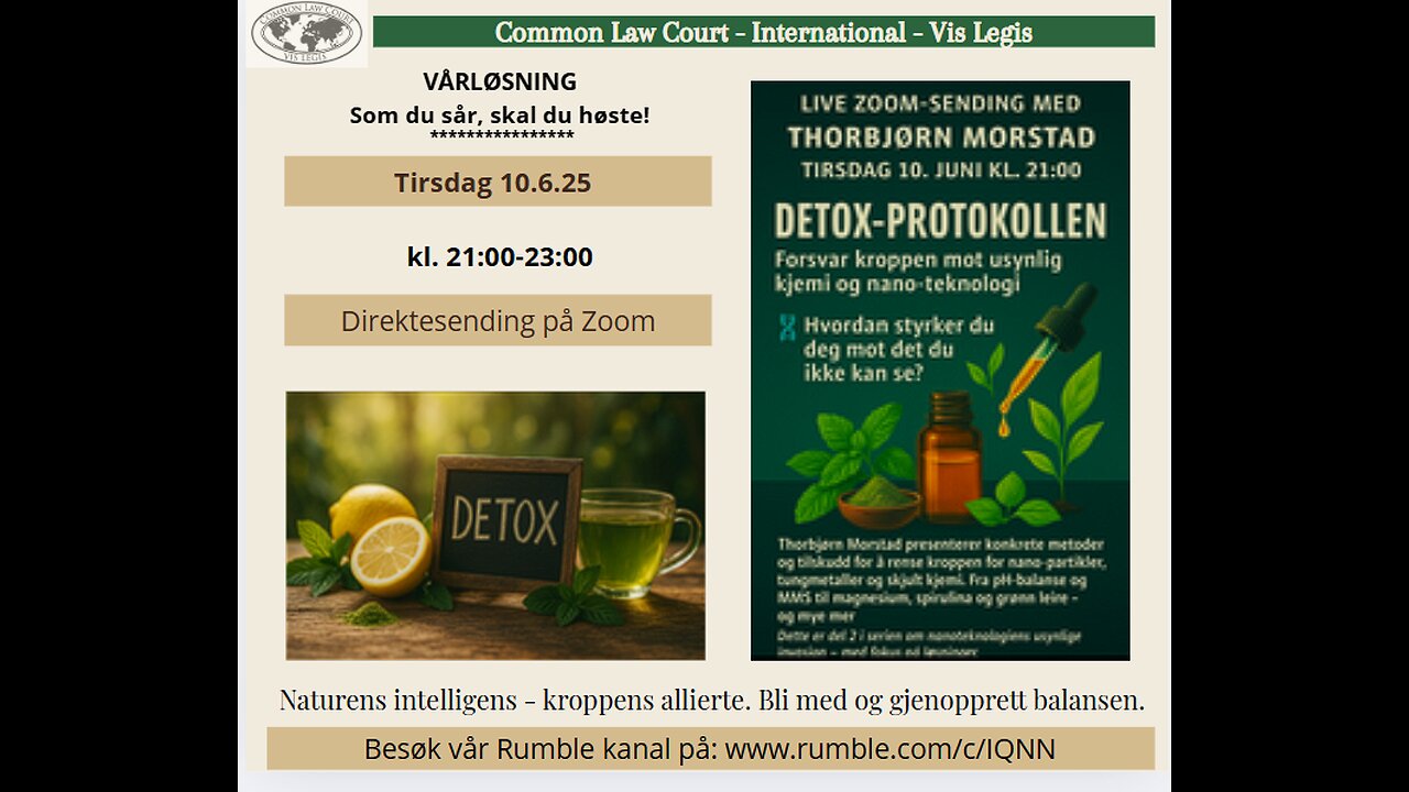 11.6: DETOX-PROTOKOLLEN med Thorbjørn Morstad