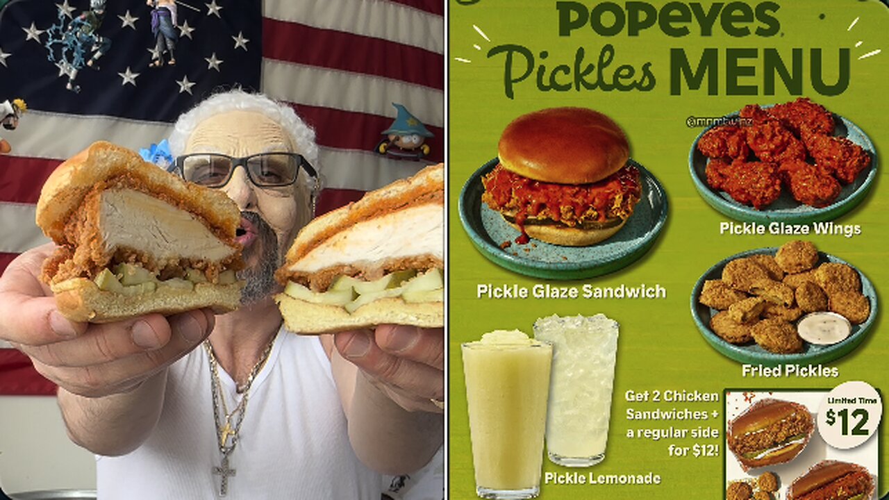 Popeyes releases NEW LIMITED TIME Pickle themed Menu! Pickle Frozen Lemonade, anyone?