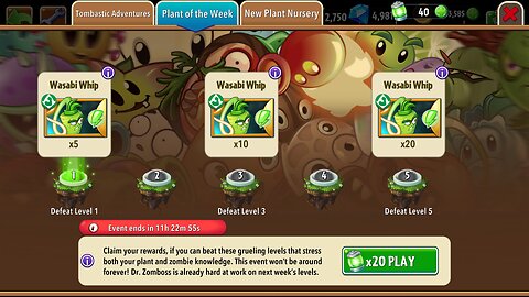 Plants vs Zombies 2 - Plant of the Week - Wasabi Whip - August 2025