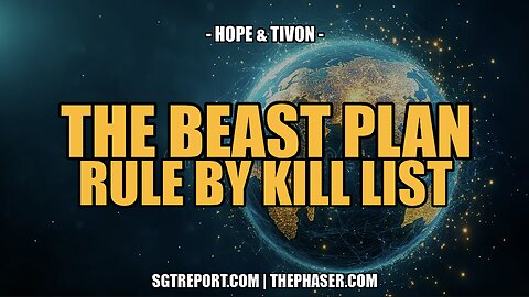 PALANTIR BEAST PLAN: RULE BY KILL LIST -- Hope & Tivon