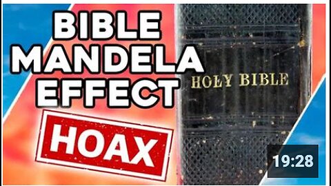 "Bible Mandela Effect Hoax Debunked"