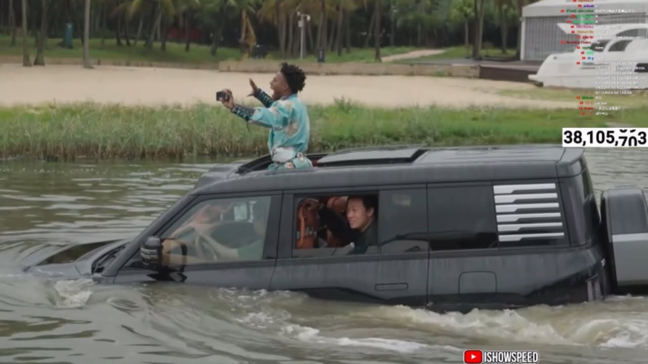 iShowSpeed Rides In a Floating Car 😂